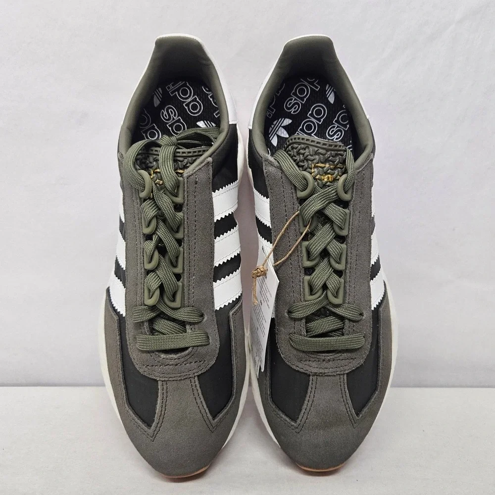 Adidas Retropy‎ E5 Casual Sneakers H03854 Olive White Gray Boost Mens Size 8.5